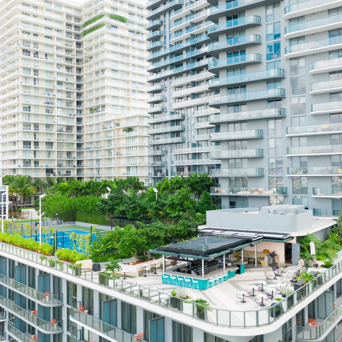 Hyde Midtown Miami Terrasse sur le toit Vue aérienne